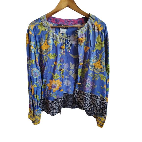 Carole Little Rayon Jacket  Multicolor Womens Size 12 - Picture 2 of 6